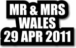 Mr and Mrs Custom wordprop with date