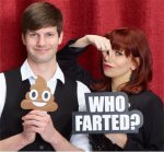 Who Farted word prop with Pile Of Poo Emoji Prop