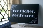 For Richer For Poorer Silent Movie Board photo booth prop