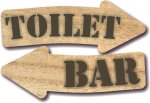 Wood - Toilet and Bar