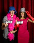 Fun in the photo booth with #wordprops SICK and WOW