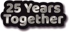 25 Years Together Silver Wedding anniversary sign