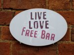 Live Love Free Bar Photo Booth Sign