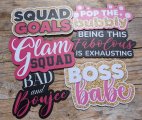 6 Glam Party props for photo booth