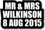 Mr and Mrs Custom prop with date