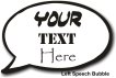 Customisable Speech Bubble - Left