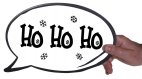 Ho Ho Ho Photo Booth Prop Speech Bubble