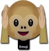 Emoji Monkey Hear No Evil Photo Sign
