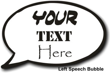 Customisable Speech Bubble - Left