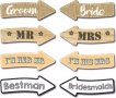 Set of 8 high quality MDF wedding arrows