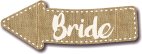 28cm wooden MDF Bride sign