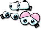 Cartoon Eyes No3 Set of 3 Photo booth props