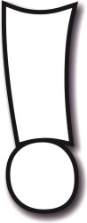 Exclamation Mark Sign photo prop