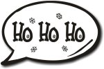 Ho Ho Ho Photo Booth Prop Speech Bubble