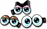 Cartoon Eyes No2 Set of 3 Photo booth props