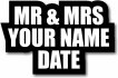 Mr and Mrs Custom prop with date