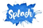 Water colour clip art background creates a splash