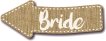 28cm wooden MDF Bride sign