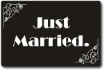 Just Married Silent Movie Board Photo Booth Prop