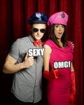 Fun in the photo booth with the Love Police