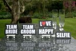 Team Bride Team Groom Selfie Signs