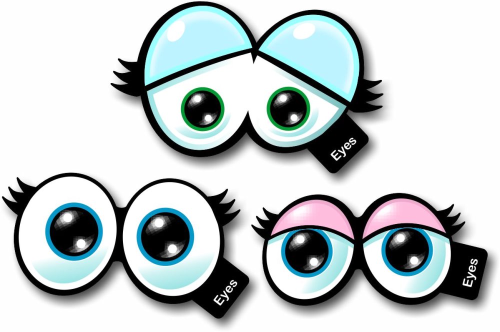 Hand Held Cartoon Eyes Photo Booth Props to use in Photo Booths, Photos,  Selfies