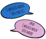 Pair or romantic speech bubbles