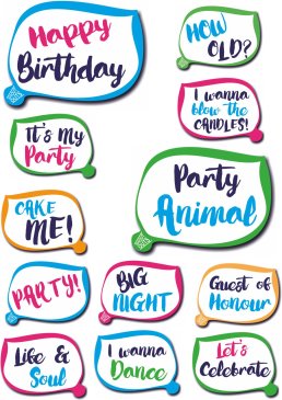 Buy Happy Birthday and Party Animal Shout Out sets together and save