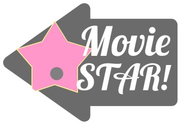Movie stat sign for a Hollywood themed event