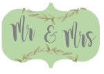 Sage Mr and Mrs Sign