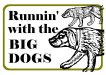 Runnin' with the Big Dogs photo booth prop sign