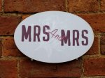 Mrs and Mrs same Sex Wedding Signs