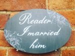 Reader I Married Him romantic photo booth sign