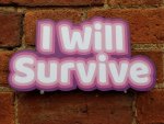 I will Survive photo booth prop sign