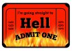 Ticket to Hell Photo Booth Sign