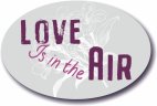 Love is in the Air photo booth sign for weddings