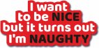 I want to be nice but it turns out I'm naughty