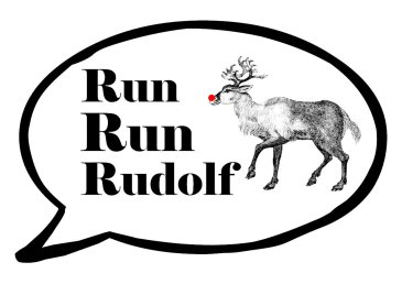Run Run Rudolf Christmas photo booth prop
