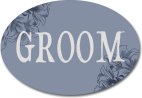 Oval Groom Wedding Photo Booth Sign