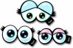 Cartoon Eyes Set of 3 Photo booth props