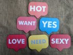 Set of 6 colourful signs for Photo booth