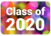 Class of 2020 colourful photo booth prop for school dances, proms, leavers dinners