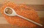 Danny Devito Spoon on a bed of red lentils