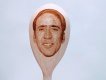 Nic Cage's Face on a Wooden spoon