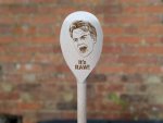 Gordon Ramsey on a wooden Spoon